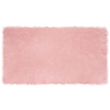 vidaXL Kunstschaffell Teppich Tafalla Rosa 60 x 110 cm Polyester