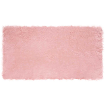 vidaXL Kunstschaffell Teppich Tafalla Rosa 80 x 150 cm Polyester