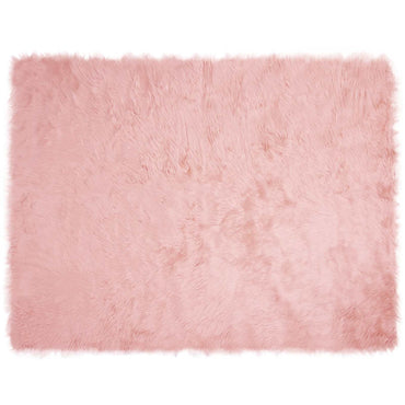 vidaXL Kunstschaffell Teppich Tafalla Rosa 240 x 340 cm Polyester