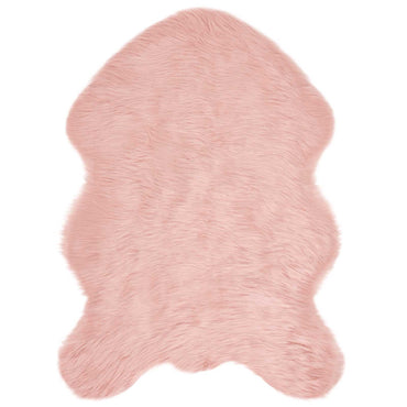 vidaXL Kunstschaffell Teppich Tafalla Rosa 60 x 90 cm Polyester
