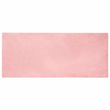 vidaXL Tapis de lapin en fausse fourrure Olite rose 80 x 200 cm polyester