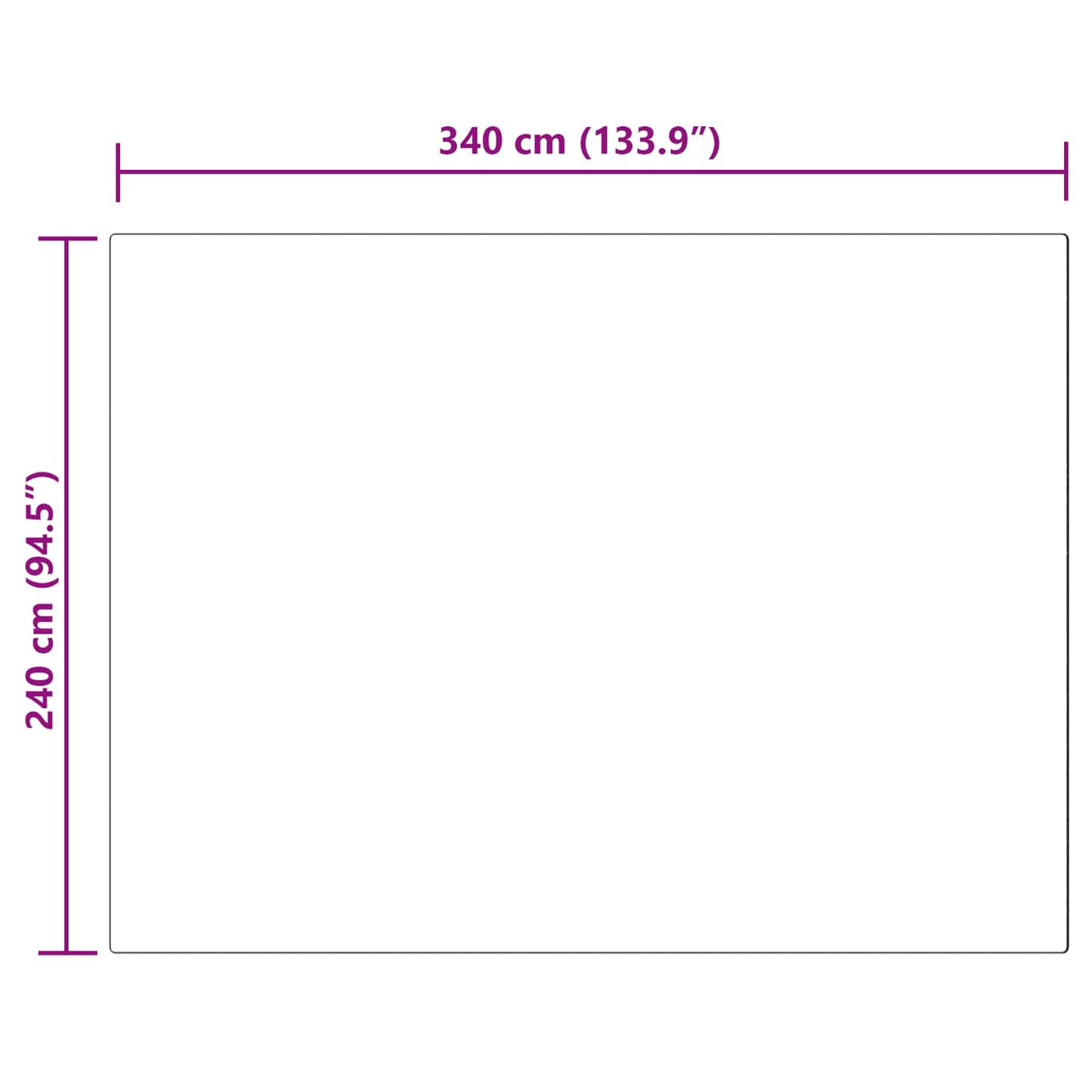 vidaXL Kunstfell Hasen Teppich Olite Schwarz 240 x 340 cm Polyester