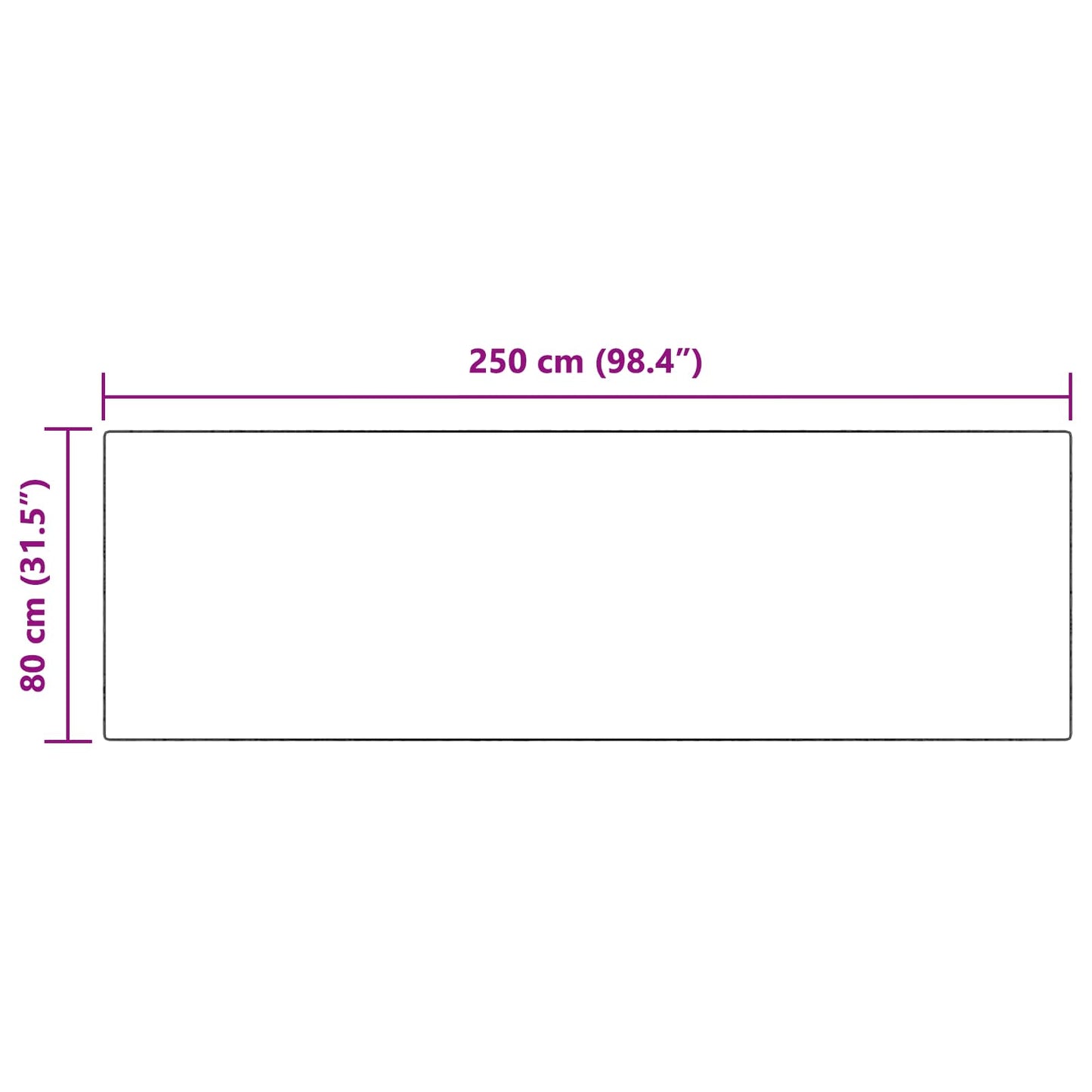 vidaXL Kunstfell Hasen Teppich Olite Anthrazit 80 x 250 cm Polyester