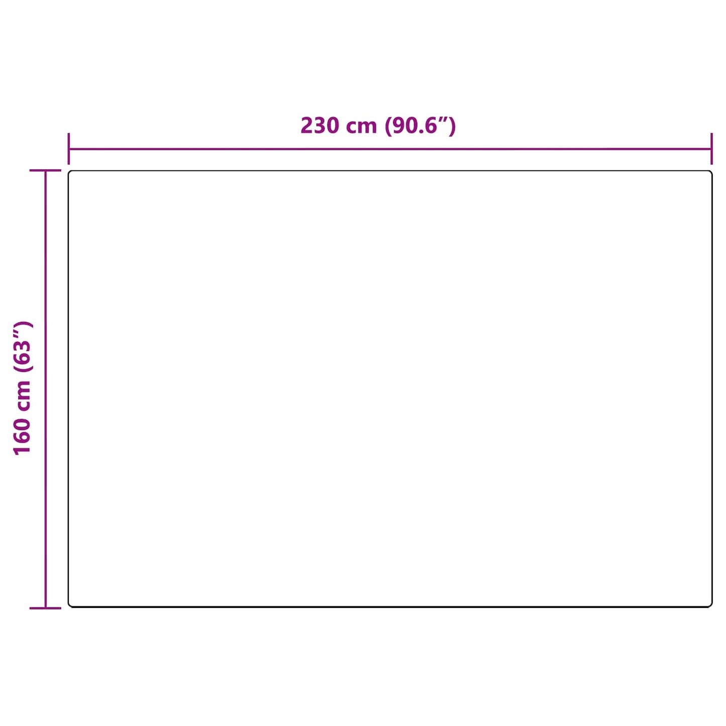 vidaXL Kunstfell Hasen Teppich Olite Anthrazit 160 x 230 cm Polyester