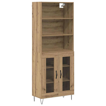 vidaXL Highboard 2 pcs Artisan-Eiche Holzwerkstoff
