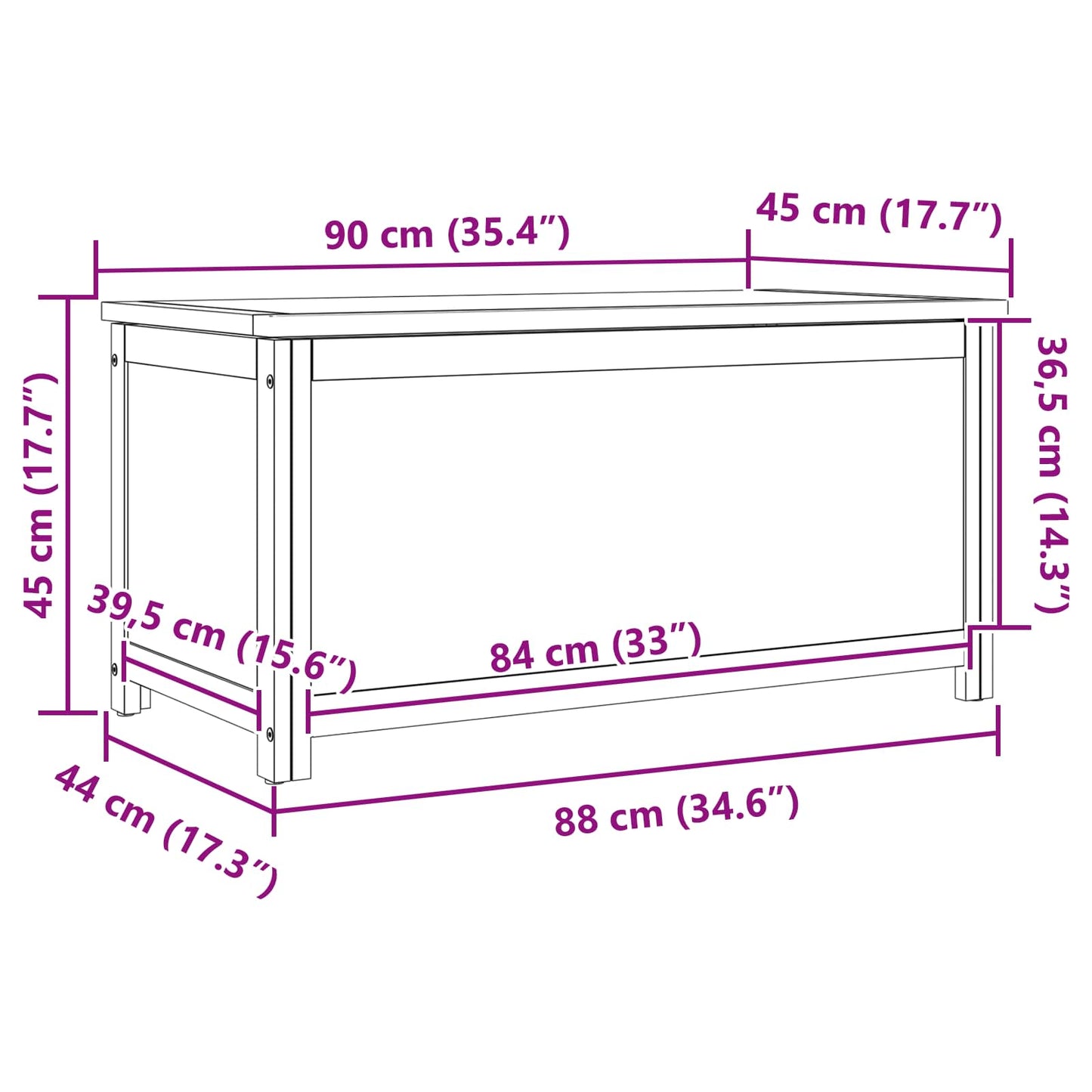 Aufbewahrungsbox Natur Holzwerkstoff