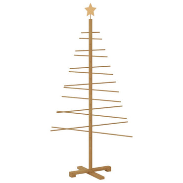 vidaXL Holz Weihnachtsbaum mit Ständer Braun 150 cm Bambus