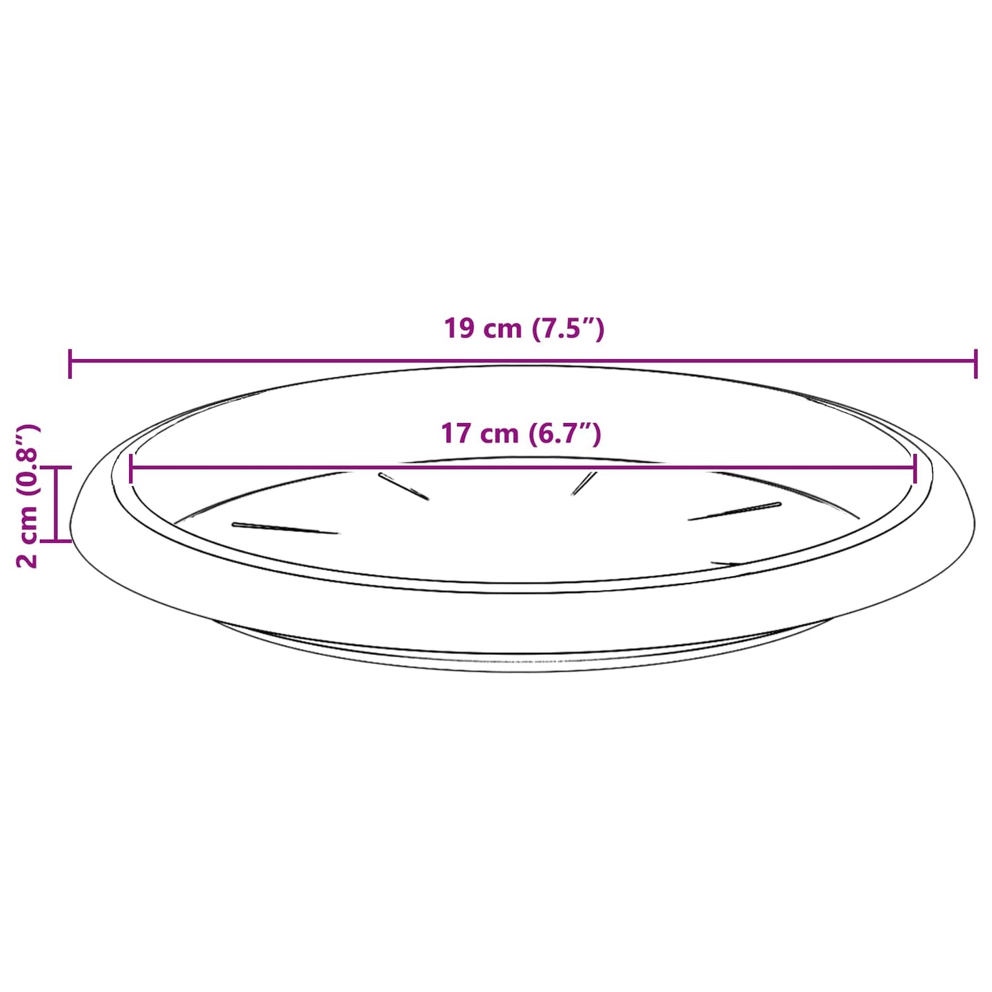 vidaXL Blumentöpfe 6 pcs Ziegelrot Ø 26 x 21,5 cm Kunststoff