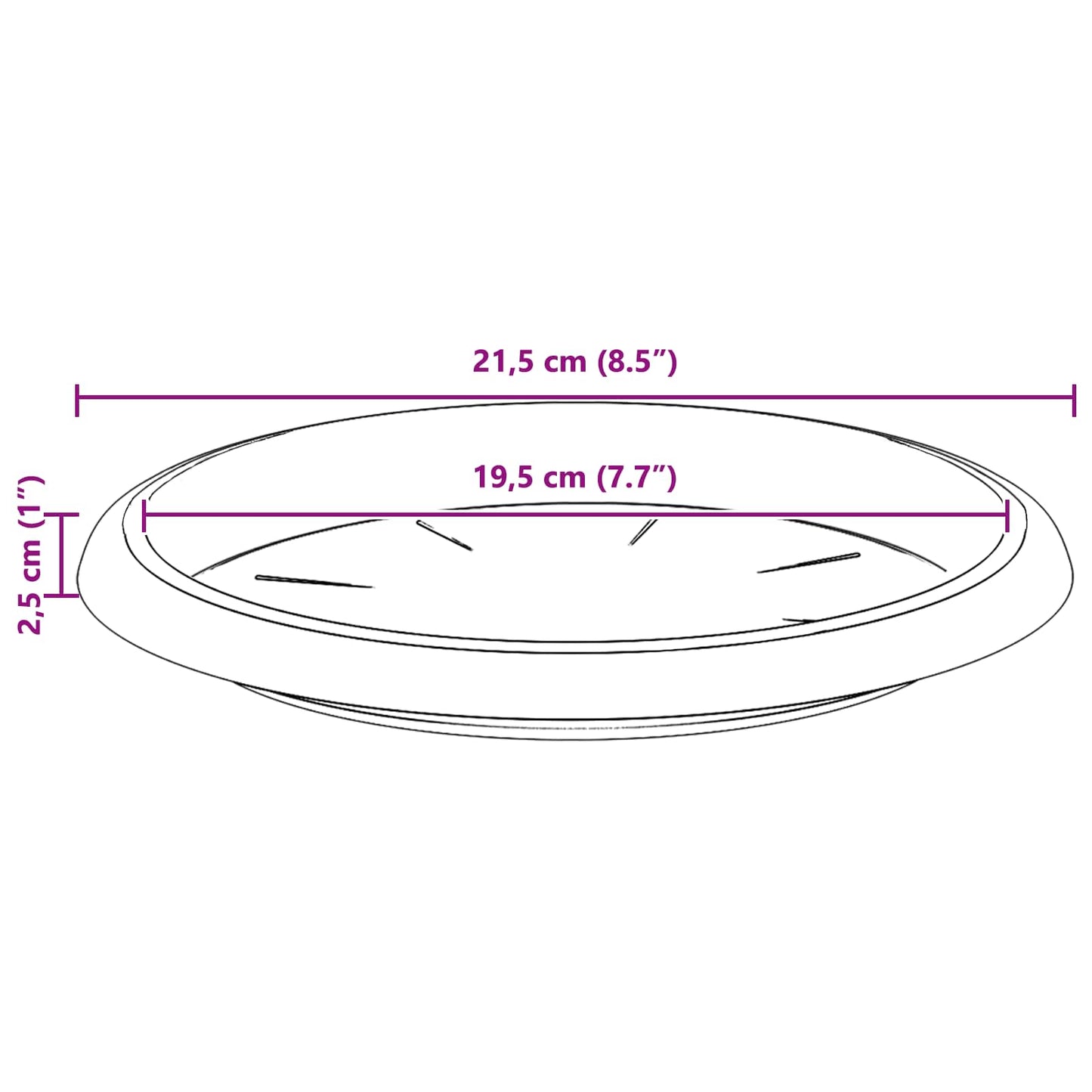 vidaXL Blumentöpfe 6 pcs Ziegelrot Ø 26 x 21,5 cm Kunststoff