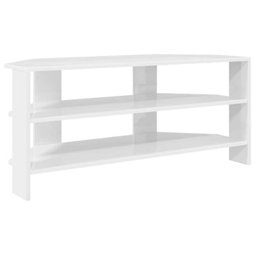 vidaXL EckTVSchrank Hochglanz Weiß 102x40,5x45cm Holzwerkstoff