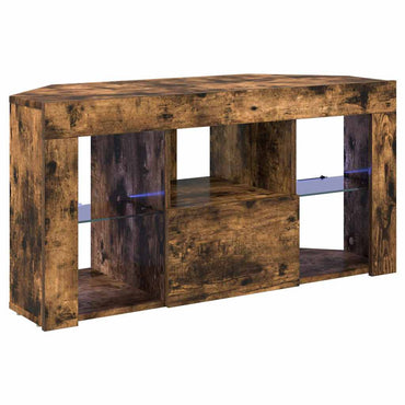 vidaXL Eck-LED-TV-Schrank Geräucherte Eiche 100 x 40 x 50 cm