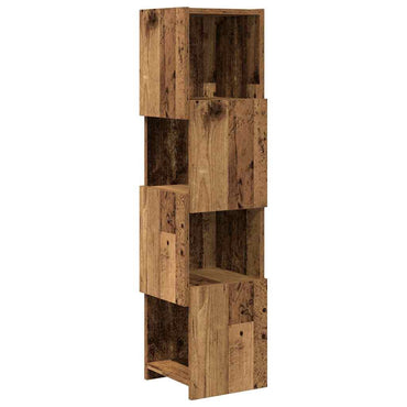 vidaXL Meuble d'angle Bois de récupération 25,5x25x102 cm Bois d'ingénierie