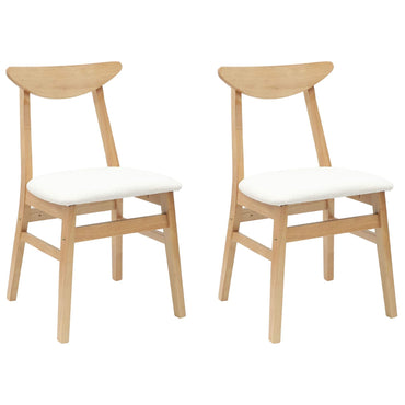 vidaXL Esszimmerstühle 2 pcs Natur 42 x 47.5 x 81 cm