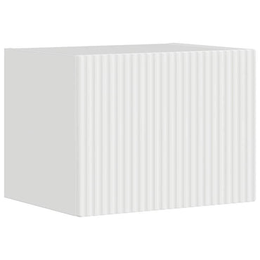 vidaXL Meuble TV mural blanc brillant 60 x 31 x 29,5 cm en bois d'ingénierie