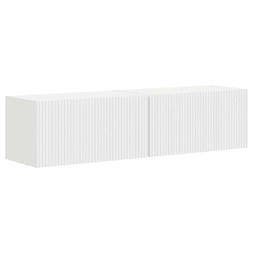vidaXL Meuble TV mural 2 pcs Blanc 60 x 31 x 29,5 cm Bois d'ingénierie