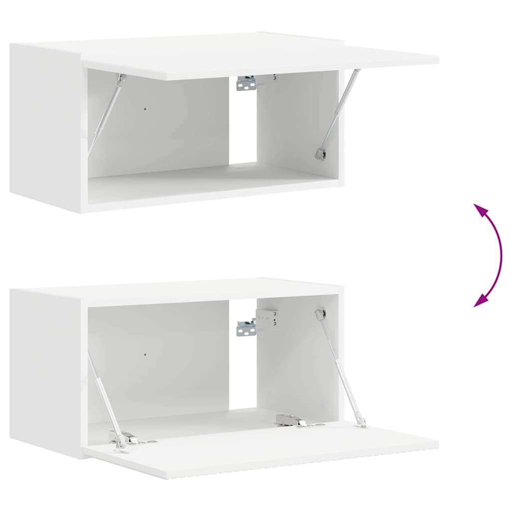 vidaXL TV-Wandschrank 2 pcs Weiß 60 x 31 x 29,5 cm Holzwerkstoff