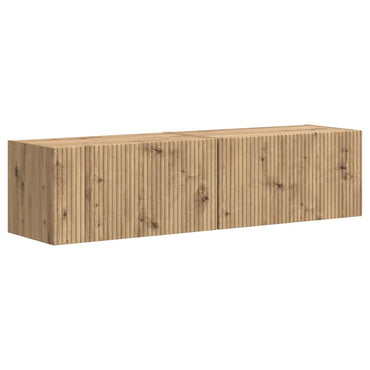 vidaXL Meuble TV mural 2 pcs Chêne artisanal 60 x 31 x 29,5 cm