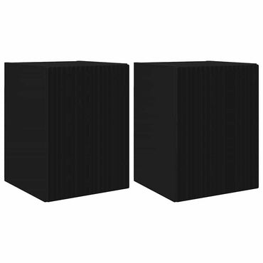 vidaXL TV-Wandschrank 2 pcs Schwarz 30 x 31 x 40 cm Holzwerkstoff