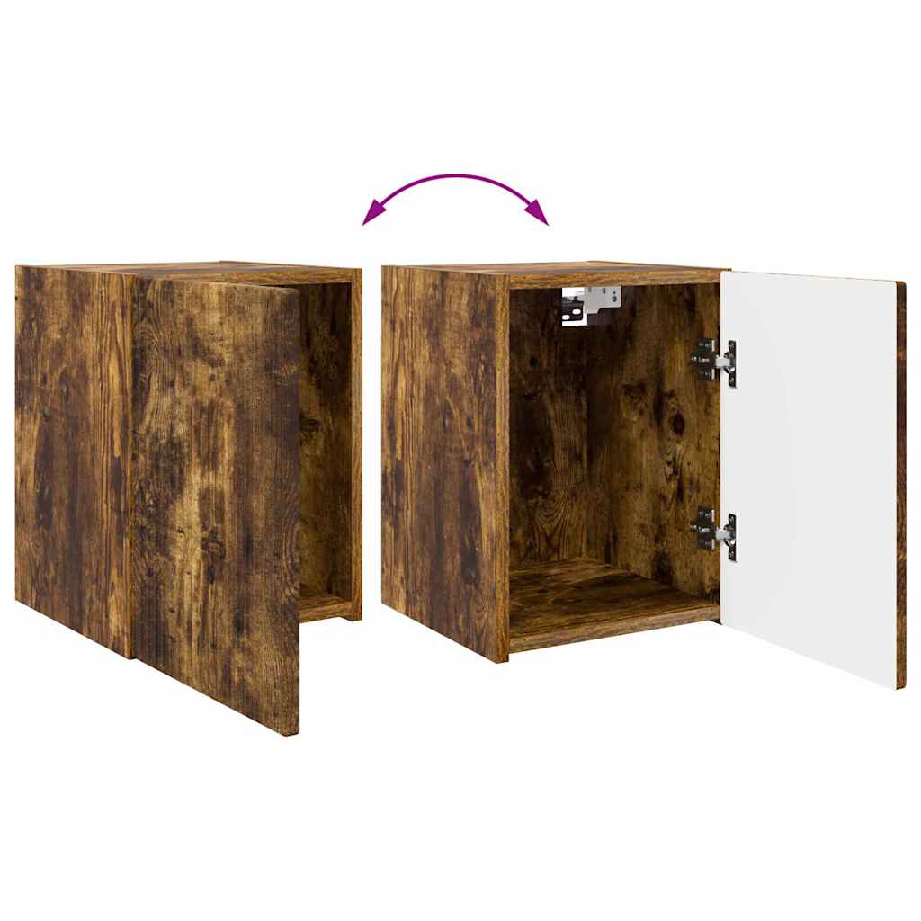 vidaXL TV-Wandschrank Geräucherte Eiche 30 x 31 x 40 cm Holzwerkstoff