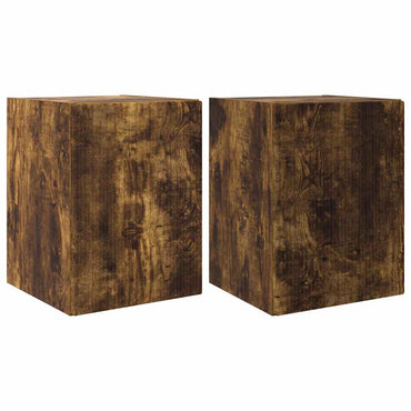vidaXL TV-Wandschrank 2 pcs Geräucherte Eiche 30 x 31 x 40 cm