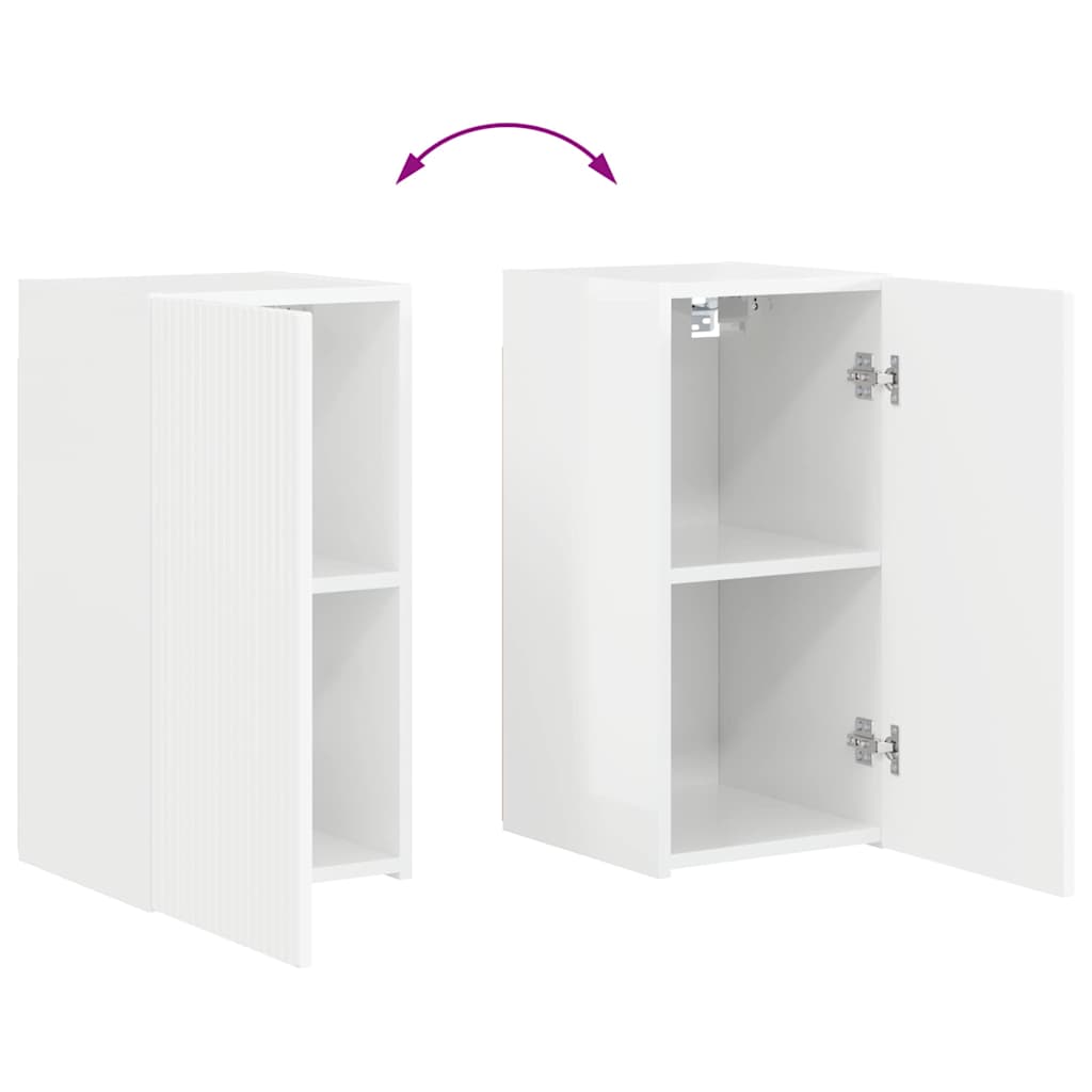 vidaXL TV-Wandschrank Glänzend Weiß 30 x 31 x 60 cm Holzwerkstoff