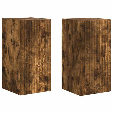 vidaXL TV-Wandschrank 2 pcs Geräucherte Eiche 30 x 31 x 60 cm