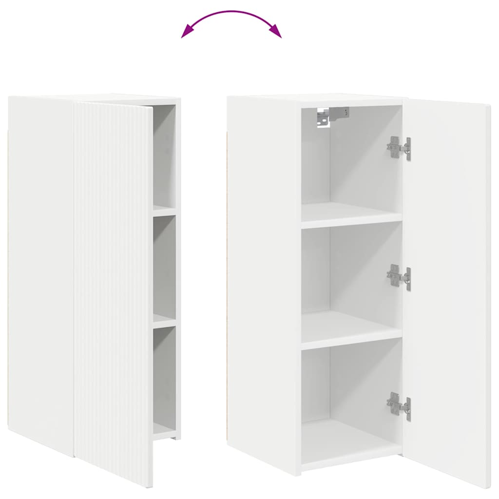 vidaXL TV-Wandschrank 2 pcs Weiß 30 x 31 x 80 cm Holzwerkstoff