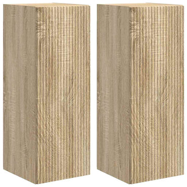 vidaXL TV-Wandschrank 2 pcs Sonoma 30 x 31 x 80 cm Holzwerkstoff