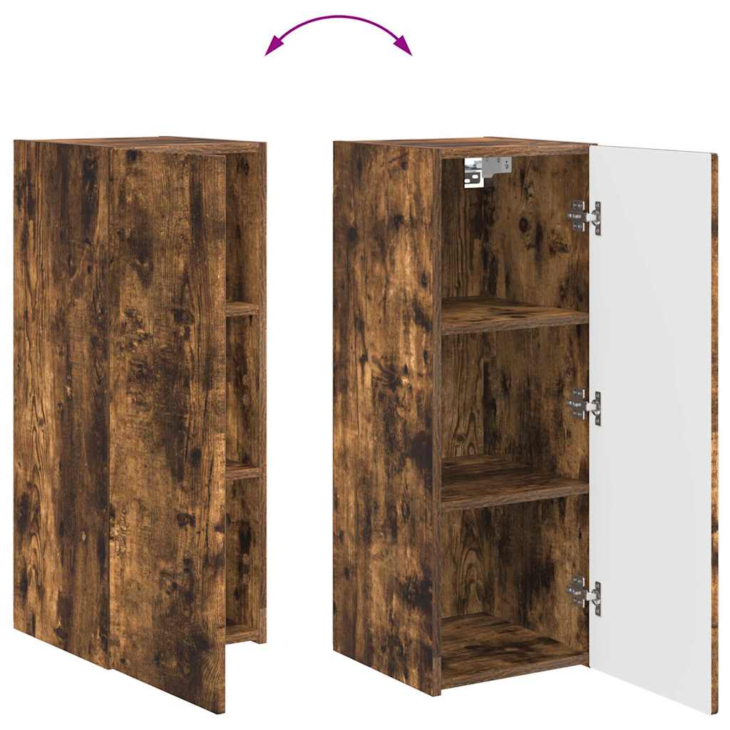 vidaXL TV-Wandschrank Geräucherte Eiche 30 x 31 x 80 cm Holzwerkstoff