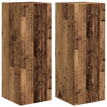 vidaXL TV-Wandschrank 2 pcs Altholz 30 x 31 x 80 cm Holzwerkstoff