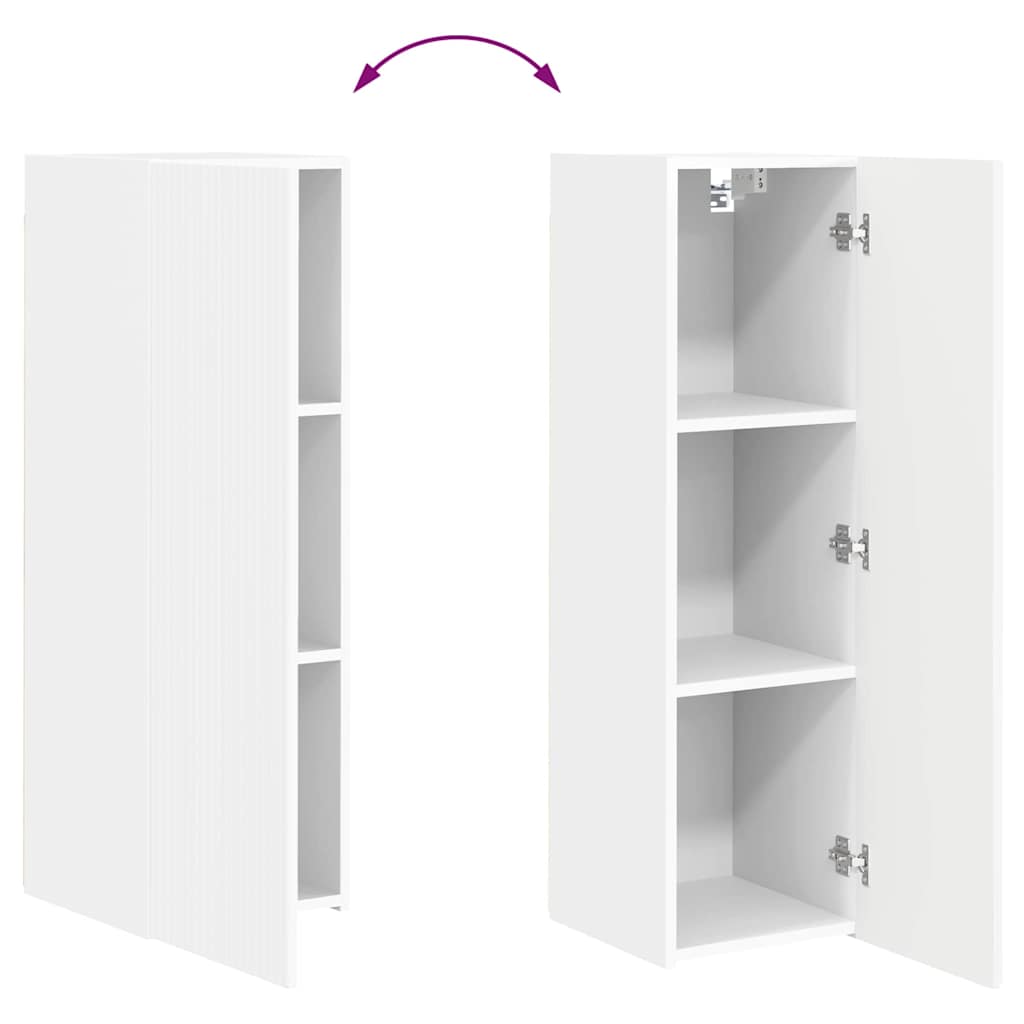 vidaXL TV-Wandschrank Wandmontiert Weiß 30 x 31 x 100 cm Holzwerkstoff