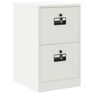 vidaXL Aktenschrank Weiß 44 x 50 x 106,5 cm Kaltgewalzter Stahl