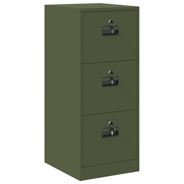 vidaXL Aktenschrank Olive Grün 44 x 50 x 106,5 cm Kaltgewalzter Stahl