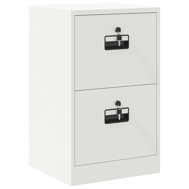vidaXL Aktenschrank Weiß 44 x 50 x 106,5 cm Kaltgewalzter Stahl