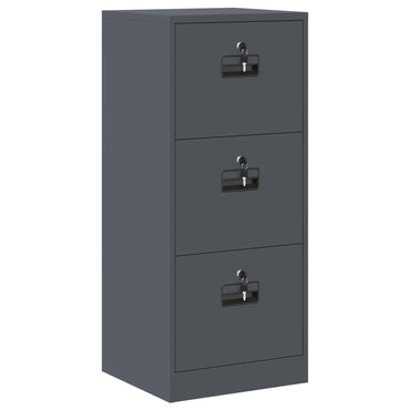 vidaXL Aktenschrank Anthrazit 44 x 50 x 106,5 cm Kaltgewalzter Stahl
