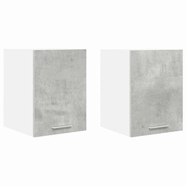 vidaXL Hängeschrank mit Tür 2 pcs Betongrau und Weiß 30 x 31 x 40 cm