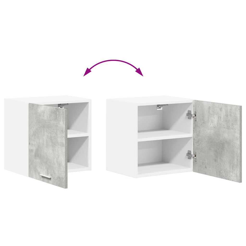 vidaXL Hängeschrank mit Tür 2 pcs Betongrau und Weiß 40 x 31 x 40 cm
