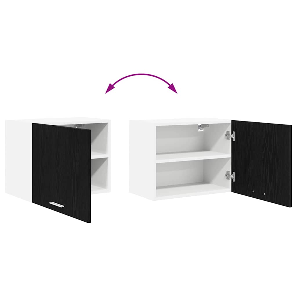 vidaXL Hängeschrank 2 pcs Schwarze Eiche und Weiß 50 x 31 x 40 cm