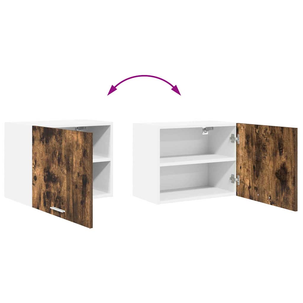 vidaXL Hängeschrank 2 pcs Geräucherte Eiche und Weiß 50 x 31 x 40 cm