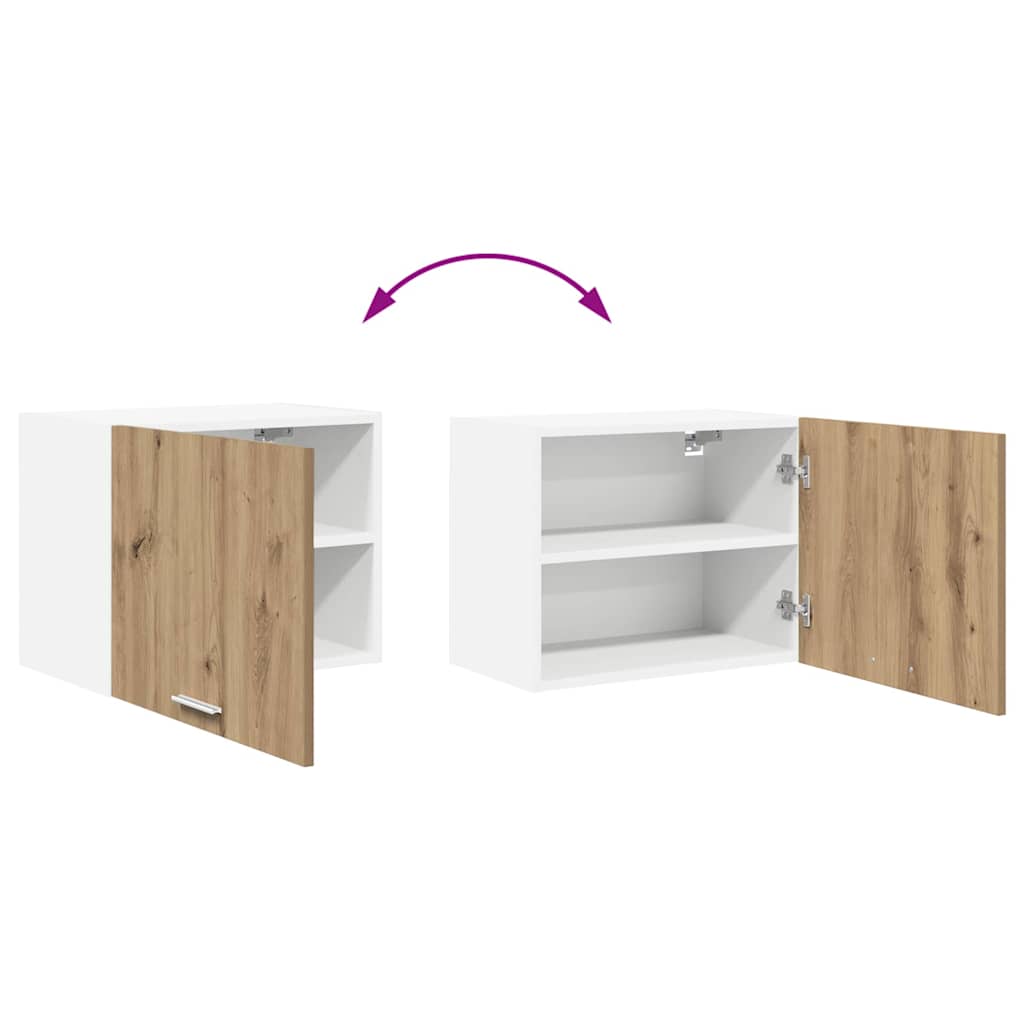 vidaXL Hängeschrank 2 pcs Artisan-Eiche und Weiß 50 x 31 x 40 cm