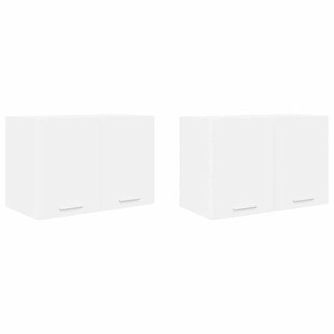 vidaXL Hängeschrank mit Tür 2 pcs Weiß 60 x 31 x 40 cm Holzwerkstoff