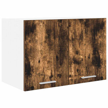 vidaXL Hängeschrank mit Tür Geräucherte Eiche und Weiß 60 x 31 x 40 cm
