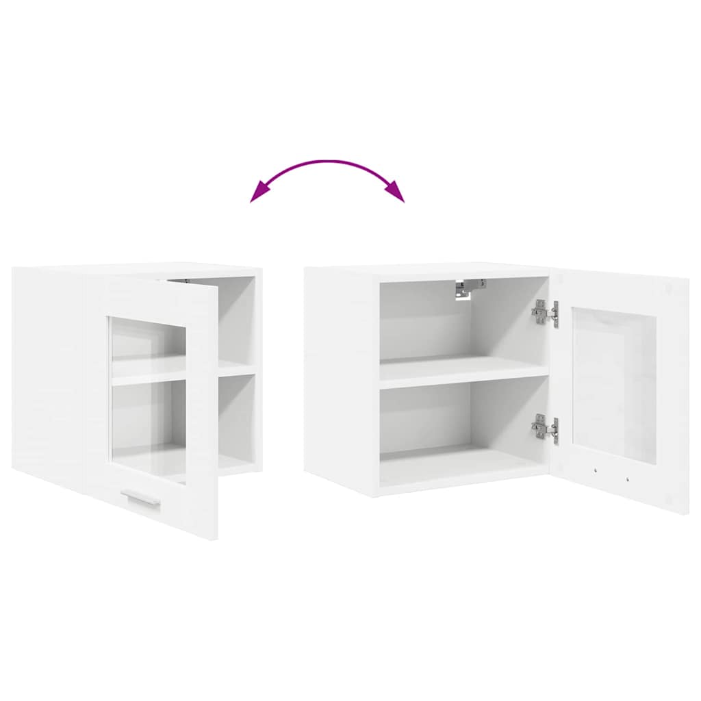 vidaXL Hängeschrank mit Tür 2 pcs Weiß 40 x 31 x 40 cm Holzwerkstoff