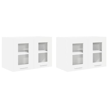 vidaXL Hängeschrank mit Tür 2 pcs Weiß 60 x 31 x 40 cm Holzwerkstoff