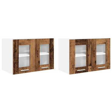 vidaXL Hängeschrank 2 pcs Altholz 60 x 31 x 40 cm Holzwerkstoff