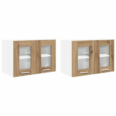 vidaXL Hängeschrank mit Tür Riga 2 pcs Artisan-Eiche 60 x 31 x 40 cm