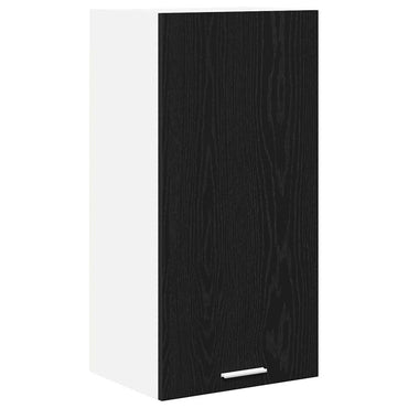 vidaXL Hängeschrank Riga Schwarze Eiche und Weiß 40 x 31 x 80 cm