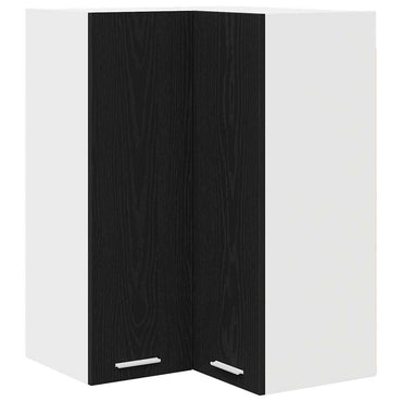 vidaXL Hängeschrank Schwarze Eiche und Weiß 57 x 57 x 80 cm