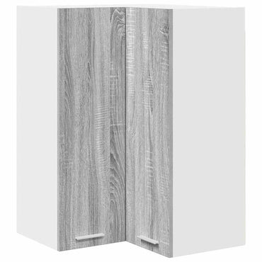 vidaXL Hängeschrank Grau Sonoma und Weiß 57 x 57 x 80 cm Holzwerkstoff