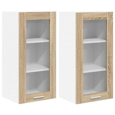 vidaXL Hängeschrank 2 pcs Sonoma-Eiche 40 x 31 x 80 cm Holzwerkstoff